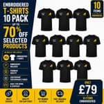 Embroidered T Shirts 10 Pack
