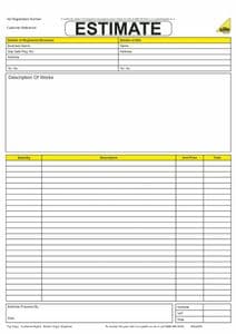 Estimate Pad