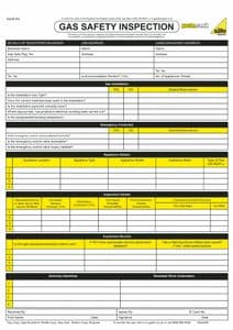 Gas Safety Inspection Pad