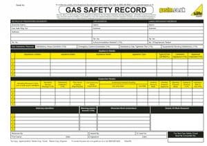Gas Safety Record Pad