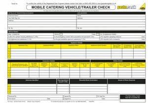 Mobile Catering Vehicle/Trailer Safety Check