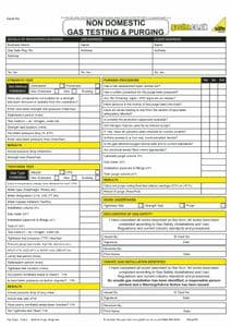Non Domestic Gas Testing And Purging Pad