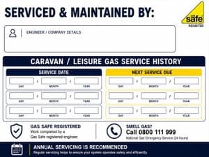 Pack of Caravan / Leisure Gas Service History  Labels