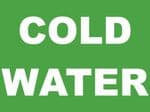 Pack of COLD WATER Pipe Identification Labels