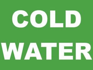 Pack of COLD WATER Pipe Identification Labels