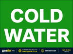 Pack of COLD WATER Pipe Identification Labels