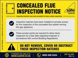 Pack of Concealed Chimney Hatch Labels