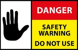 Pack Of Do Not Use Warning Labels