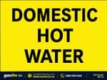 Pack of DOMESTIC HOT WATER Pipe Identification Labels