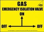 Pack Of Gas Isolation Valve Label