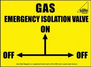 Pack Of Gas Isolation Valve Label