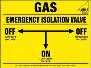 Pack Of Gas Isolation Valve Label V2