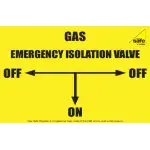 Pack Of Gas Isolation Valve Label V2