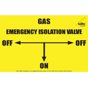 Pack Of Gas Isolation Valve Label V2