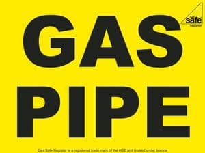 Pack of GAS Pipe Identification Labels
