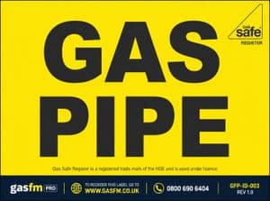 Pack of GAS Pipe Identification Labels
