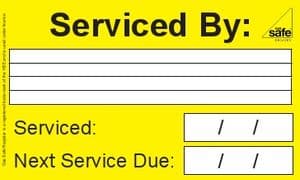 Pack of Serviced By Labels