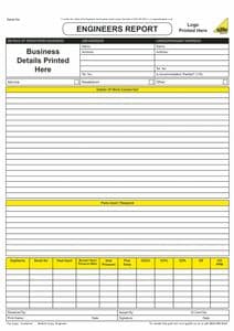 Personalised Engineers Report Pad
