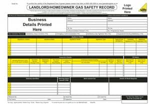 Personalised Landlord/Homeowner Gas Safety Record