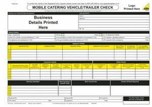 Personalised Mobile/Catering Vehicle Check