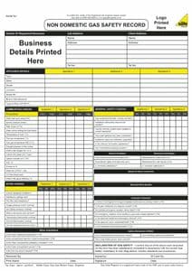 Personalised Non Domestic Gas Safety Record