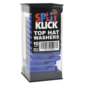 Split Klick Top Hat Washer (10 Pack)