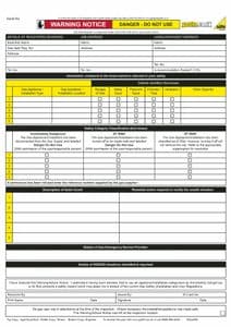 Warning Notice Pad