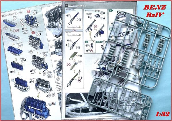 1:32 230-HP BENZ BZ IV ENGINE