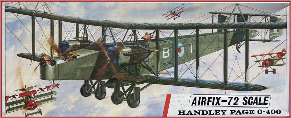 1;72 AIRFIX HANDLEY PAGE O/400, (590),1967