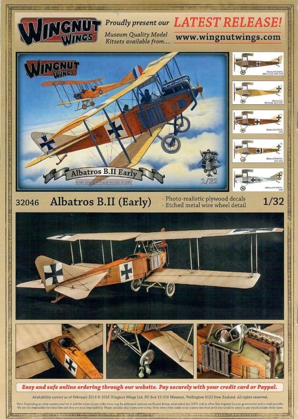 32046 WINGNUT WINGS ALBATROS B II 2015
