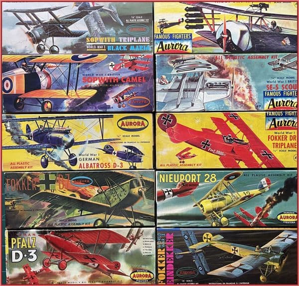 ALL 20  OF AURORA'S  CLASSIC WWI KITS!