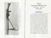 LEWIS MACHINE GUN HANDBOOK, 1915 (RARE!)
