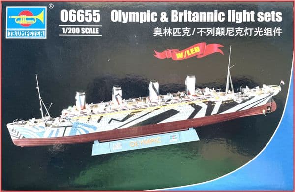 NEW! 1:200 TRUMPETER OLYMPIC AND BRITANNIC LIGHT SETS.