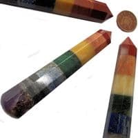 7 Chakra Massage Wand for Crystal Healing, Reiki and Reflexology (90mm)