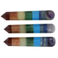 7 Chakra Massage Wand for Crystal Healing, Reiki and Reflexology (90mm)