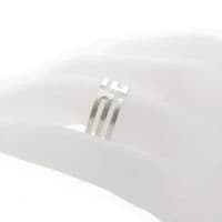 Adjustable Frosted Sterling Silver Classic Meander Finger Ring (R007)