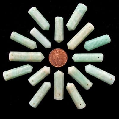 Amazonite Side Drilled Hexagonal Wand ST Point