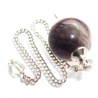Amethyst Ball Pendulum Crystal Dowser