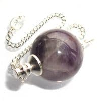Amethyst Ball Pendulum Crystal Dowser