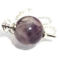 Amethyst Ball Pendulum Crystal Dowser