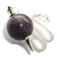 Amethyst Ball Pendulum Crystal Dowser