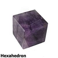 Amethyst Sacred Geometry Set (Platonic Solids, Merkaba & Sphere) with Keepers Pouch