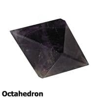 Amethyst Sacred Geometry Set (Platonic Solids, Merkaba & Sphere) with Keepers Pouch