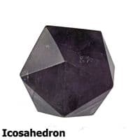 Amethyst Sacred Geometry Set (Platonic Solids, Merkaba & Sphere) with Keepers Pouch
