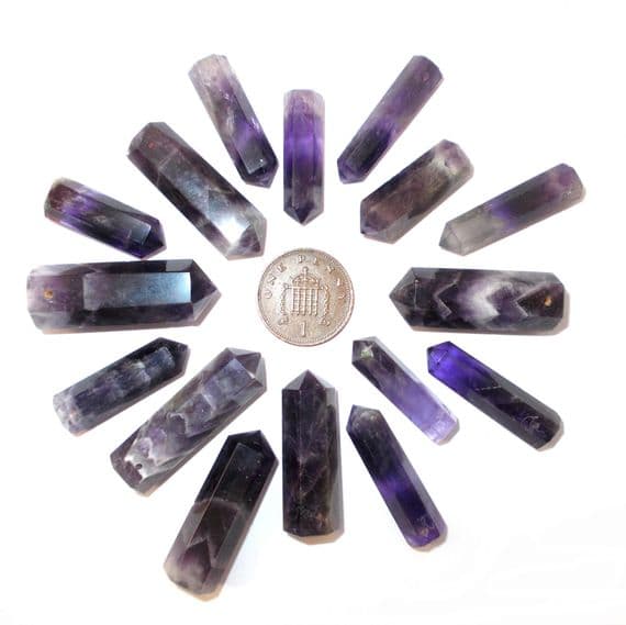 Amethyst Side Drilled Hexagonal Wand ST Point