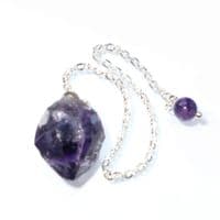Amethyst Small Natural Formed Point Dowsing Pendulum