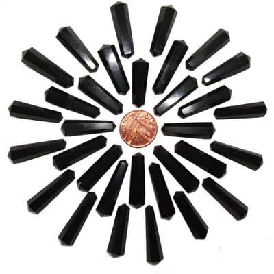 Black Obsidian DT Crystal Vogel Wand