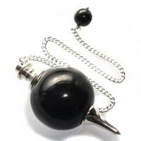Black Onyx Ball Pendulum Crystal Dowser
