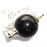 Black Tourmaline Dowsing Pendulum Crystal Sphere