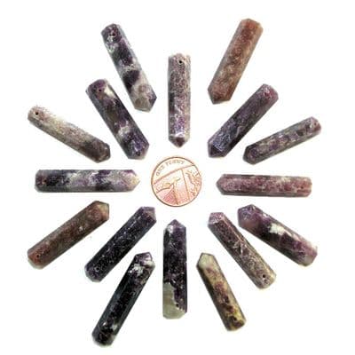 Blue Lepidolite Side Drilled Hexagonal Wand ST Point